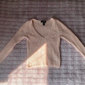 Forever 21 Women’s Ribbed Knit V-Neck Top